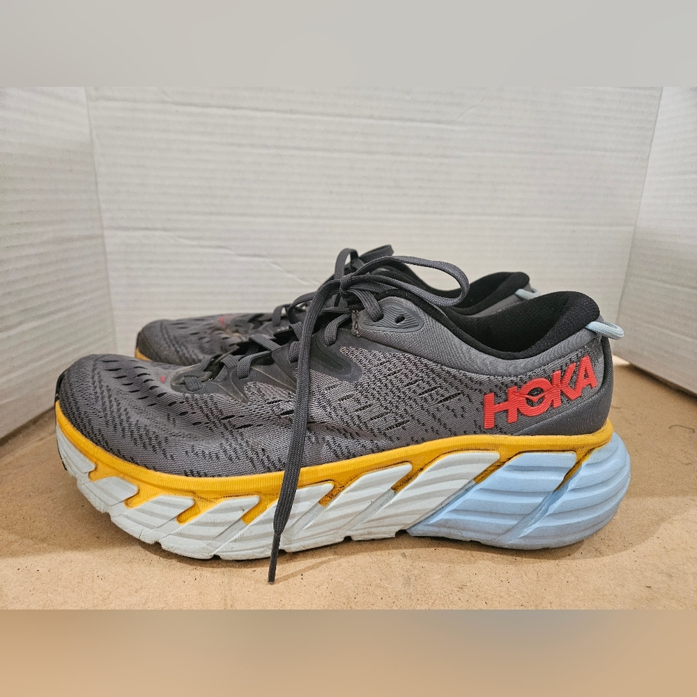 HOKA ONE ONE GAVIOTA 4  MEN'S RUNNING SHOES  CASTLEROCK/ANTHRACITE US 9.5 (Bin10 - Picture 4 of 15